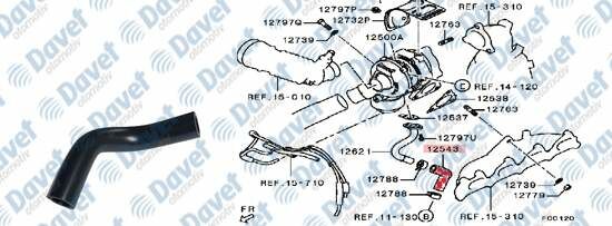 TURBO YAG GERI DONUS HORTUMU L200 CR EURO5 2.5 D 2WD-4WD 10-15