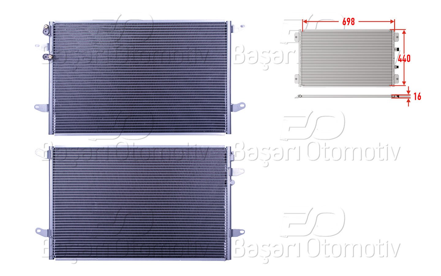 KLIMA RADYATORU 698X440X16 | VW PHATEON 3.0 V6 3.2 V6 4.2 V8 5.0 6.0 V10 6.0 V12 02 > | WISCO