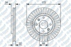FREN DISKI ON HAVALI 0986478618 266mm PARTNER Y.M P206 P207 P307 BERLINGO C2