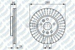 FREN DISKI ON HAVALI 280MM RENAULT MEGANE II 2.0DCI 04>   ####