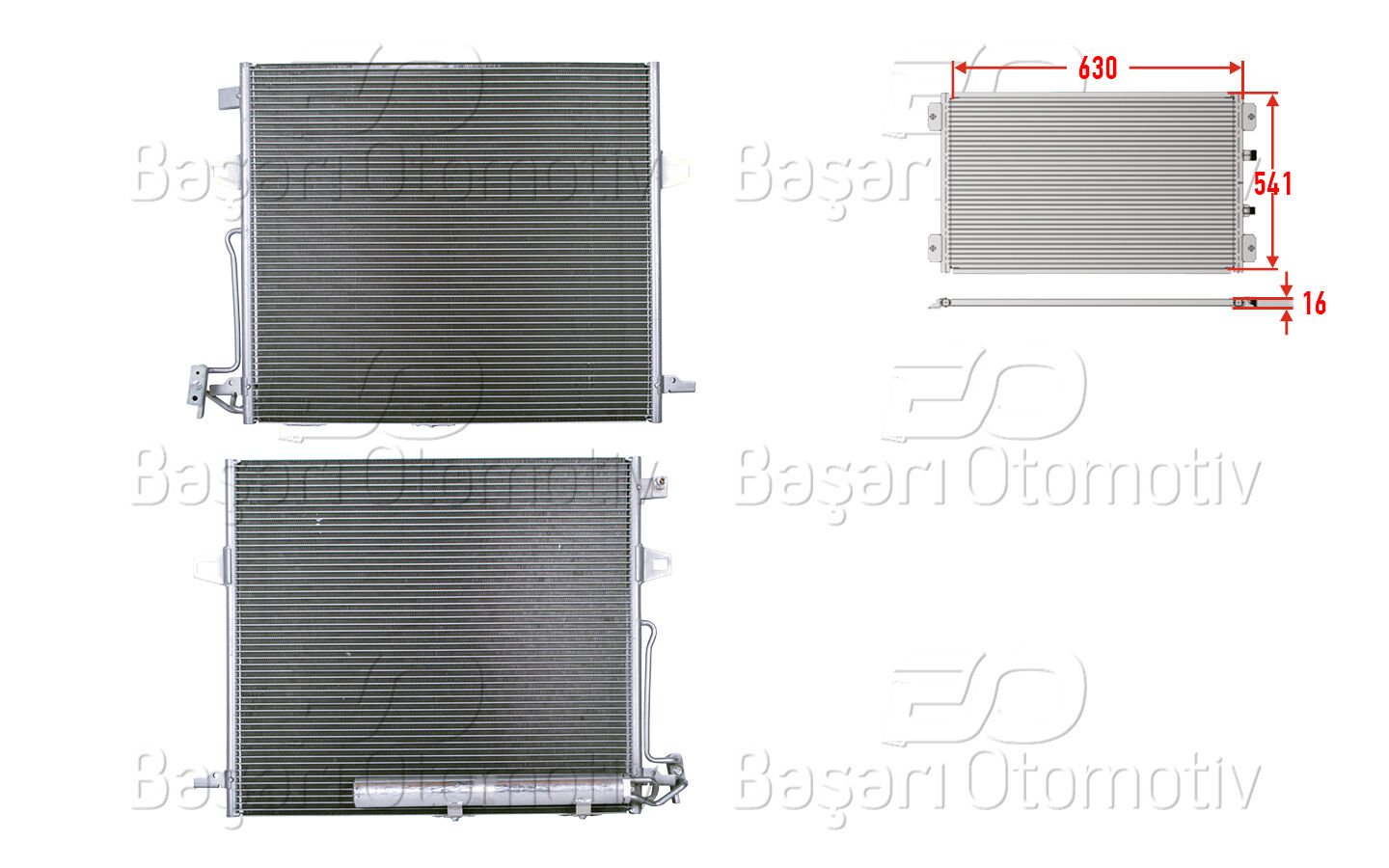 KLIMA RADYATORU 630X541X16 | MERCEDES-BENZ ML320 06> | WISCO