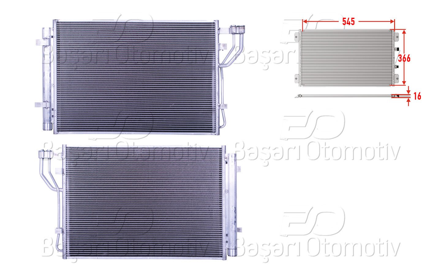 KLIMA RADYATORU 545X366X16 | HYUNDAI IX20 1.6 BENZIN 11> | WISCO