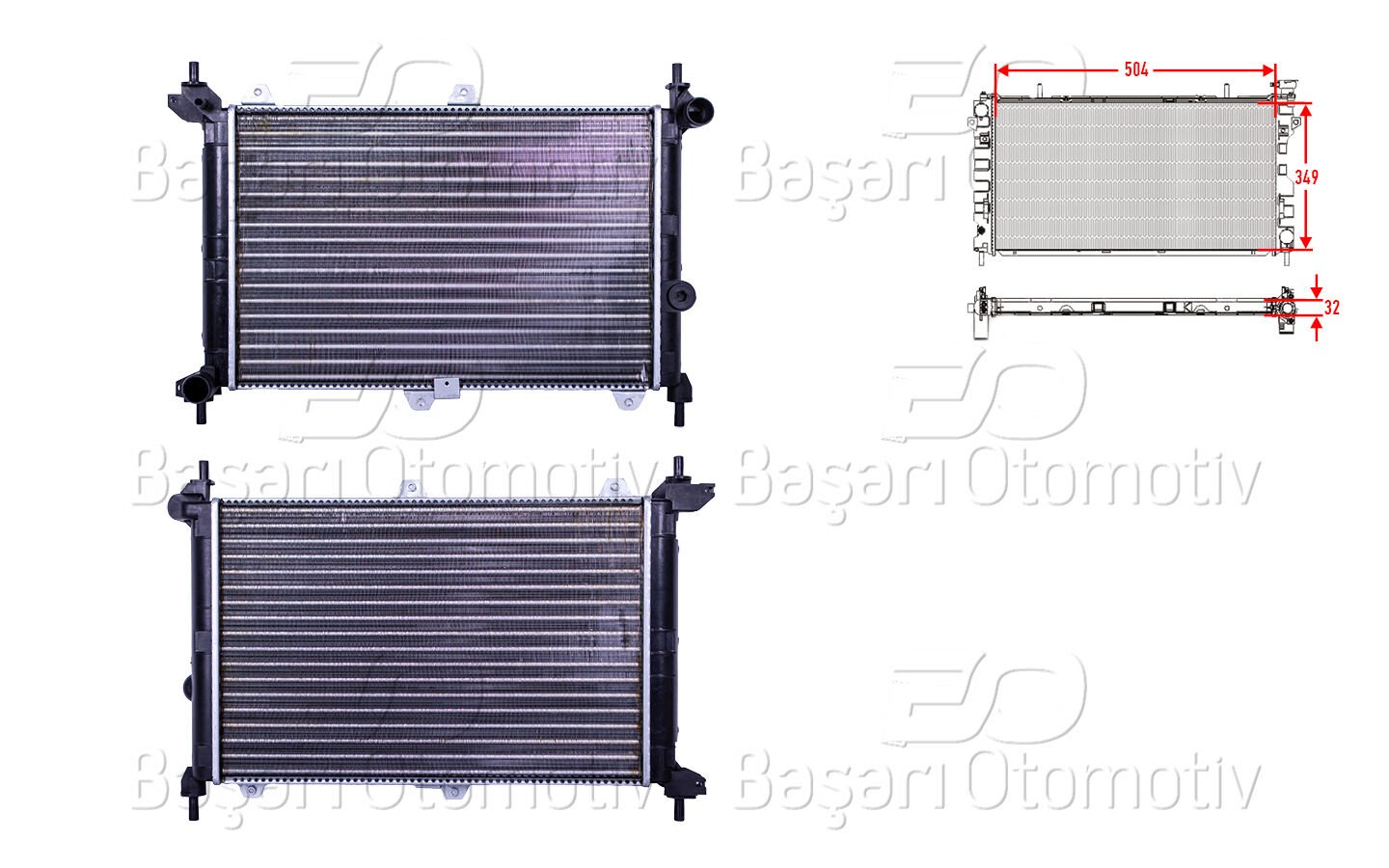 SU RADYATORU MEKANIK MT 504X349X32 | OPEL ASTRA F 1.7TD X17DTL 91-98 | AUTOLUX