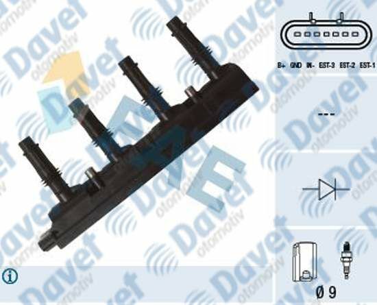 ATESLEME BOBINI AVEO 1.2 CRUZE ASTRA J CORSA D INSIGNIA MERIVA B MOKKA ZAFIRA  1.4 09->   ####