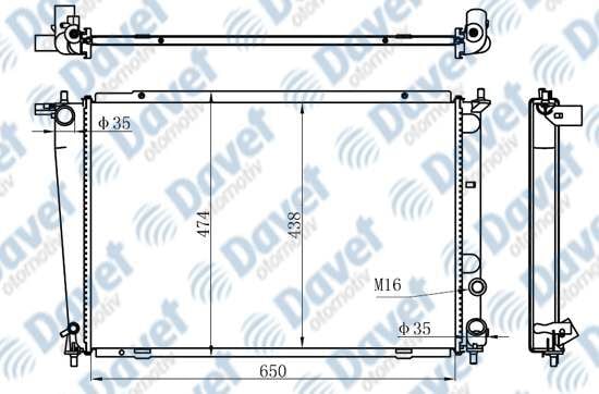 MOTOR SU RADYATORU BRAZING STAREX 00->04 2.5TD MANUEL SANZUMAN 650X438X26