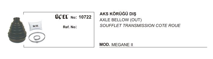 AKS KÖRÜĞÜ DIŞ 10722 MEGANE-II DACIA LOGAN 7701209242 6001547699