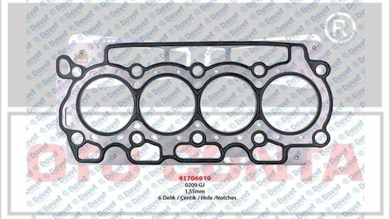 SILINDIR KAPAK CONTASI CELIK P206-P307-P107-P207-307-C1-C2-C3I-II-III-XSARA-208-DS3 DV4TD/DV4C1.4 HDI 8V FIESTA-FUSION 1.4TDCI DURATORQ 6 DELIK KALINLIK:1.55MM