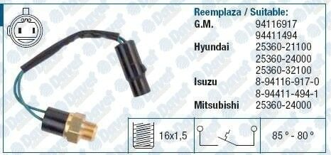 FAN MUSURU  85-80°  KABLOLU HYUNDAI EXCEL1.5 1990 - 1994 - ELANTRA 1991 ->