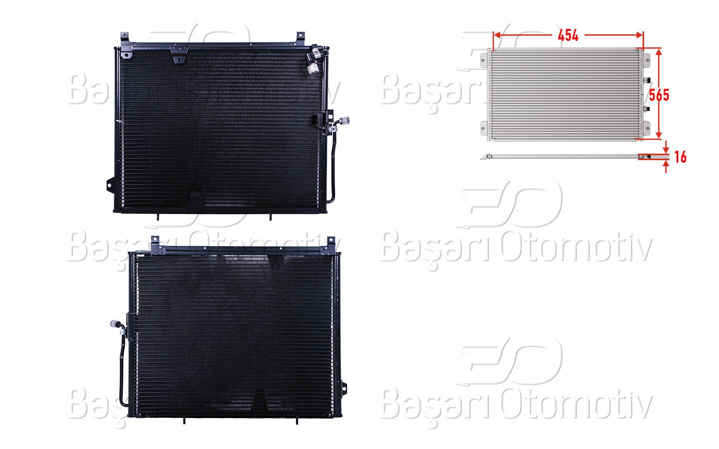 KLIMA RADYATORU 454X565X16 | MERCEDES-BENZ 124 M111 92-97 | WISCO