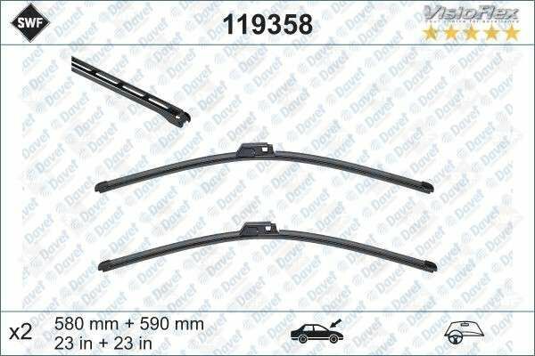 SWF SILECEK SETI X2 590-580MM AUDI A8 10; 02 >   ####