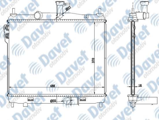 MOTOR SU RADYATORU BRAZING GETZ 1.5 CRDI 05> MANUEL SANZUMAN 372X495X18