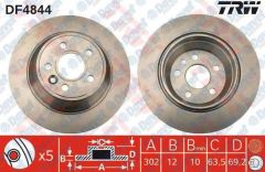 ARKA FREN DISKI AYNASI VOLVO/V70 III D4 13> S80 II/2.0/3.2/2.0TDI 08>
