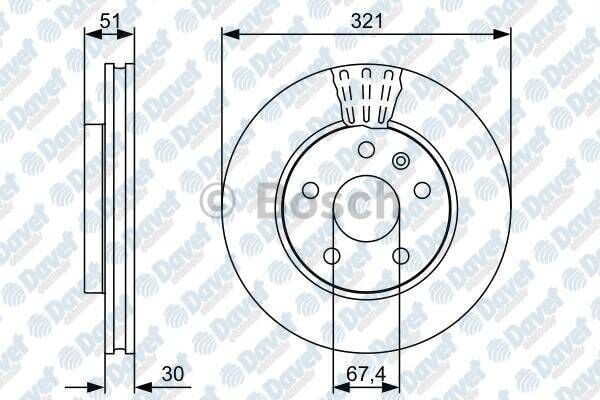 FREN DISKI ON 321MM OPEL INSIGNIA 08> 17 JANT