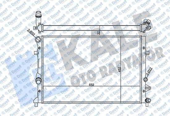 RADYATOR AUDI A3-SKODA OCATAVIA II-YETI-VW CADDY III-GOLF VI-BEETLE-JETTA IV-TOURAN 1.2TSI 09-> MT MEKANIK 652X452X32