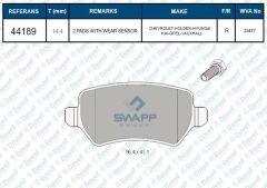 FREN BALATASI ARKA WVA 23417 OPEL ASTRA H 1.4 1.6 04=> HYUNDAI IX20 1.4 16V 1.4CRDI 16V 1.6 16V 2010=> WVA 23417