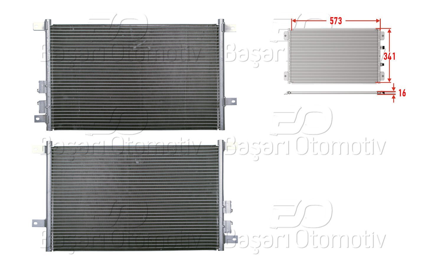 KLIMA RADYATORU 573X341X16 | ALFA 156 98> | WISCO