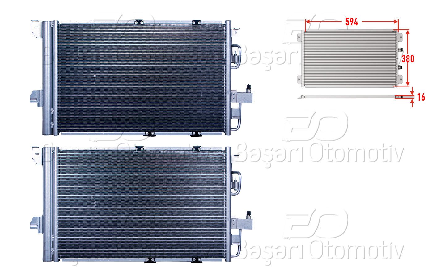 KLIMA RADYATORU 594X380X16 | OPEL ASTRA G ZAFIRA A 1.4 1.6 99 > | WISCO