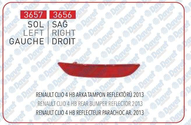 TAMPON REFLEKTOR ARKA SOL RENAULT CLIO III HB 13 -