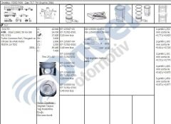 MOTOR PISTON SEGMAN 73.70MM STD 0.40 KISA PEUGEOT P107 P1007 P206 P307 BIPPER NEMO CITROEN C1 C2 C3 DV4TD 1.4HDI 8V FORD FIESTA 1.4TDCI