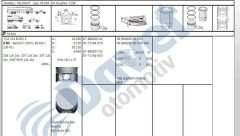 MOTOR PISTON SEGMAN 79.00MM 0.50 FARK PEUGEOT P307 P206 PARTNER II BERLINGO II C3 C4 TU5JP4 1.6 16V
