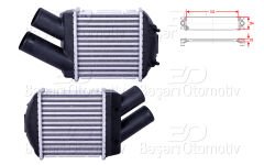 TURBO RADYATORU (INTERCOOLER) 184X187X85 | RENAULT MEGANE 1 1.9 DCI SCENIC 1 1.9 DCI DACIA SANDERO 1.5 DCI 97 > | WISCO