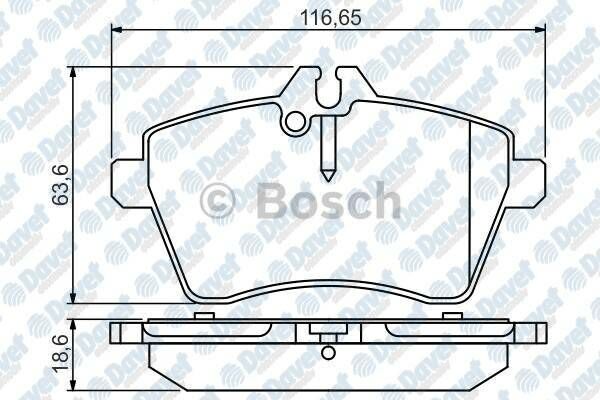 FREN BALATASI ON E:0986TB2898 VWA 24077  MERCEDES A SERISI W169 09/04-