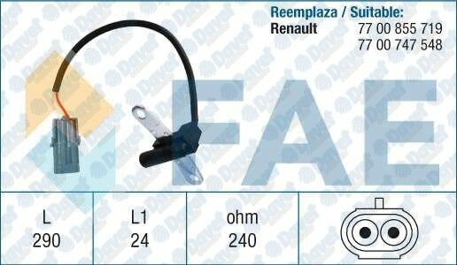 EKSANTRIK MIL SENSORU R19-MEGANE I-CLIO I-LAGUNA I 1.2-1.4-1.6-1.8-1.9