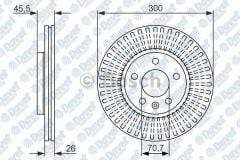 FREN DISKI ON HAVALI 300MM OPEL ASTRA J 1.4I 1.6I 1.6I TURBO 1.7CDTI 09-> CHEVROLET CRUZE 1.6 1.8 05.2009-