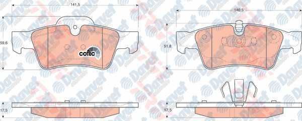 ARKA FREN BALATASI MERCEDES M-CLASS W164 ML 280CDI - ML 320CDI - ML 350 - ML 500 05> R-CLASS R 320CDI R350.