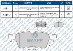 FREN BALATASI ARKA LAGUNA II- III -VECTRA C - C MAX-FOCUS II 04--> FOCUS II C MAX 03-07 CONNECT 1.8TDCI 02--> VOLVO S40-JAGUAR XF - XJ - XK - MAZDA 3-MAZDA 5 - P508-C5 III WVA 23483