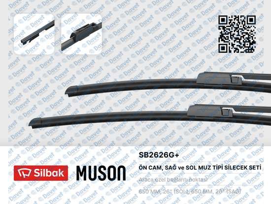 SILECEK SUPURGESI TK 650/650MM MUZ TIPI SEAT ALTEA XL 03/04 TOLEDO 09/04 ->