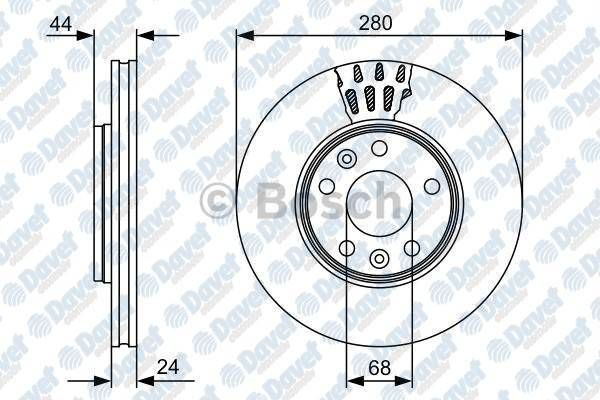 FREN DISKI ON 280MM DUSTER 09- MEGANE III-IV 08- FLUENCE LAGUNA III 07- SCENIC III 09- 1.5DCI 2.0DCI 2.0I