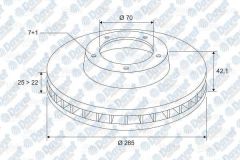 FREN DISKI ON HAVALI 285MM VECTRA C 1.6I 16V 09/01-07/05 Z16 XE <ECOTEC>   ####