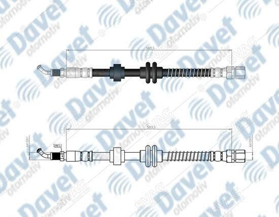 ARKA SAG/SOL FREN HORTUMU PEUGEOT 407 /407 SW/COUPE 04-> C5 III 08->   ####
