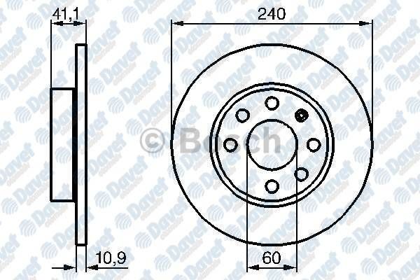 FREN DISKI ON DUZ 240mm CORSA C 00->