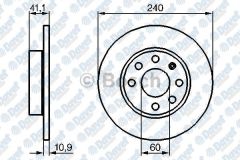 FREN DISKI ON DUZ 240mm CORSA C 00->