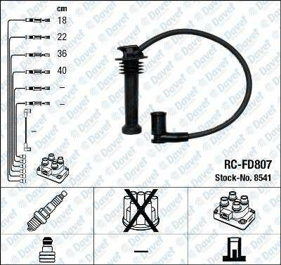 BUJI KABLOSU TK RC-FD807 FOCUS 04-12 C-MAX 10>FIESTA V-VI-MONDEO 07-151.6 16V-1.6TI