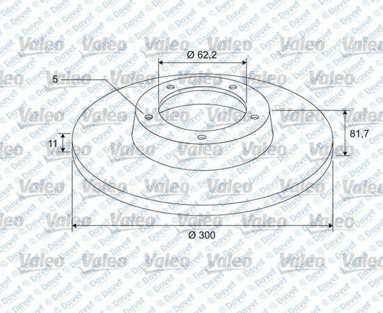 FREN DISKI ARKA RULMANLI 300-5 LAGUNA III 08- LATITUDE 10-   ####