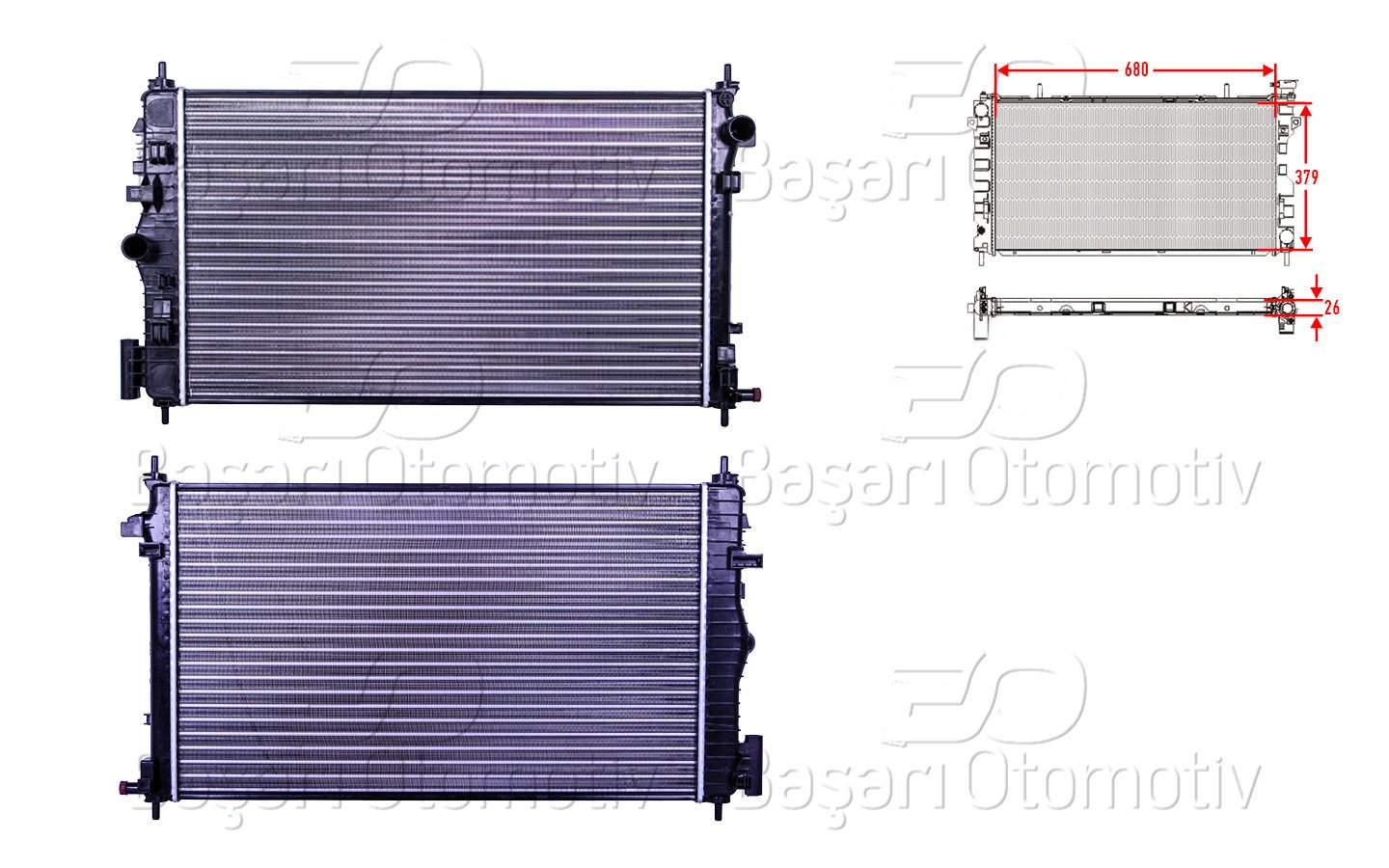 SU RADYATORU MEKANIK MT 680X379X26 | OPEL INSIGNIA 2.8 08 > | AUTOLUX