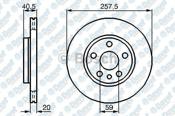 FREN DISKI ON HAVALI 257MM PEUGEOT EXPERT FIAT SCUDO CITROEN XSARA JUMPY 1.6I 1.9D 1.9TD 96>
