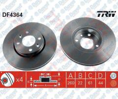 ON FREN DISKI AYNASI HAVALI MICRA K12 03>10 NOTE 06>12 CLIO III 06>10 MODUS 04> 260X4