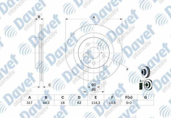 ARKA FREN DISKI TOYOTA RAV 4 12-18=>   ####