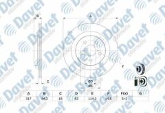 ARKA FREN DISKI TOYOTA RAV 4 12-18=>   ####