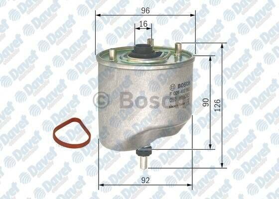 DIZEL YAKIT FILTRESI P206+ P207 207+ P301 P208 P308 P2008 P3008 P4008 P5008 PARTNER TEPEE BERLINGO C3 C4 1.4 HDI 1.6 HDI