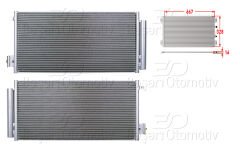 KLIMA RADYATORU 667X328X16 | FIAT EGEA 1.3 MULTIJET. 1.6 MULTIJET. 1.4I. 1.6I 15>. 500L 0.9. 1.3 MULTIJET. 1.6 MULTIJET13> | WISCO