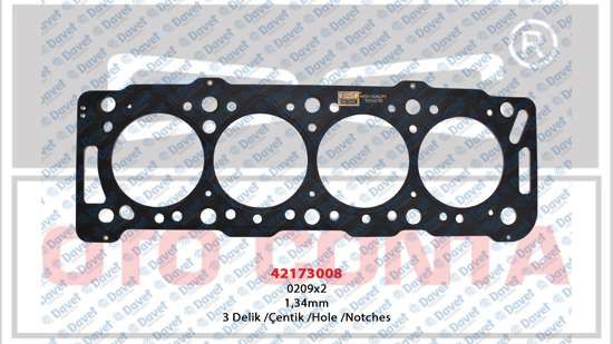 SILINDIR KAPAK CONTASI 82.20MM PARTNER-P206-P306-BERLINGO-XSARA-SCUDO DW8 / DW8B 3+2 CENTIK  1.34MM 2000-->