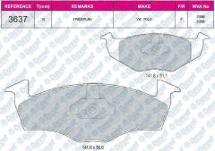 FREN BALATASI ON WVA 21866 FISSIZ VOLSKWAGEN POLO CLASSIC 1.9 SKODA FABIA 1.2