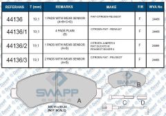 FREN BALATASI ON TEK FISLI AKSESUARLI DUCATO PEUGEOT BOXER CITROEN JUMPER 2006-> KARSAN JEST WVA 24466