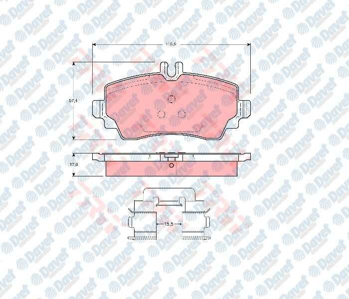 ON FREN BALATASI MERCEDES W168 A SERISI A140 1.4 97-8.04 160 1.6 98-8.04
