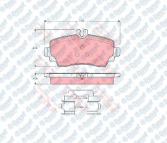 ON FREN BALATASI MERCEDES W168 A SERISI A140 1.4 97-8.04 160 1.6 98-8.04